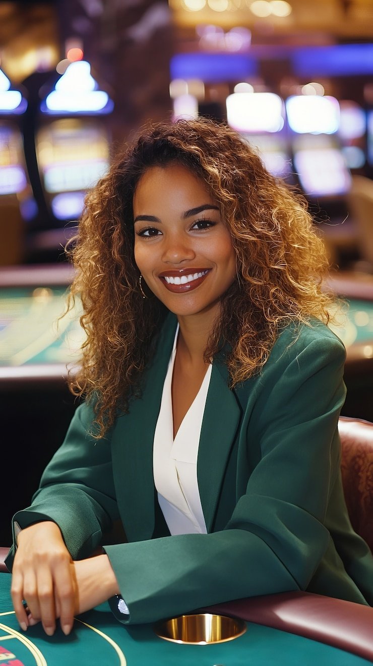 enjin app running on various Android and iOS devices displaying live blackjack table